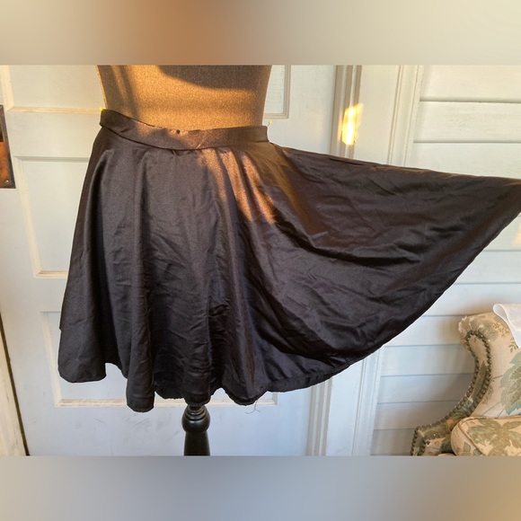 Skirts Vintage Ballerina Black Lycra Dance Mini Skater Skirt With